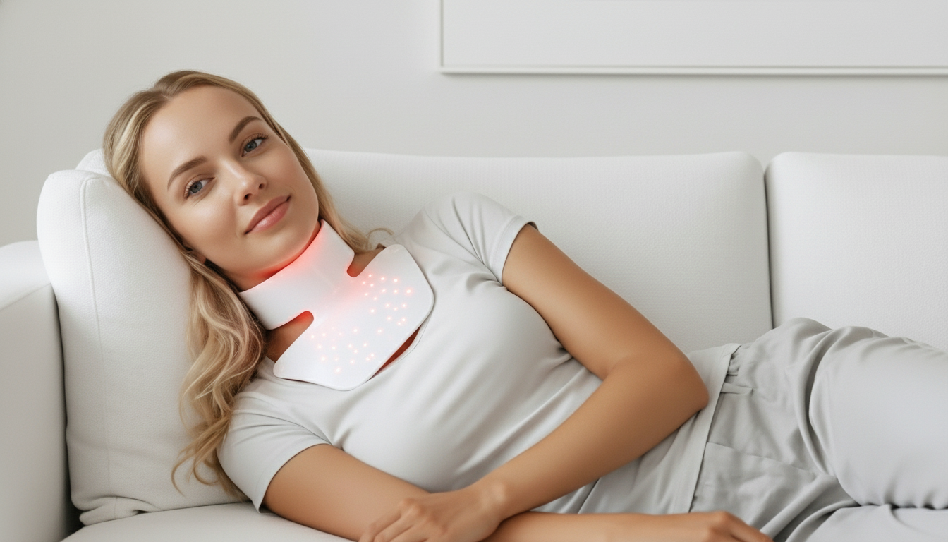 Cou & Poitrine LED Re-Gen™ — lumière rouge et bleu