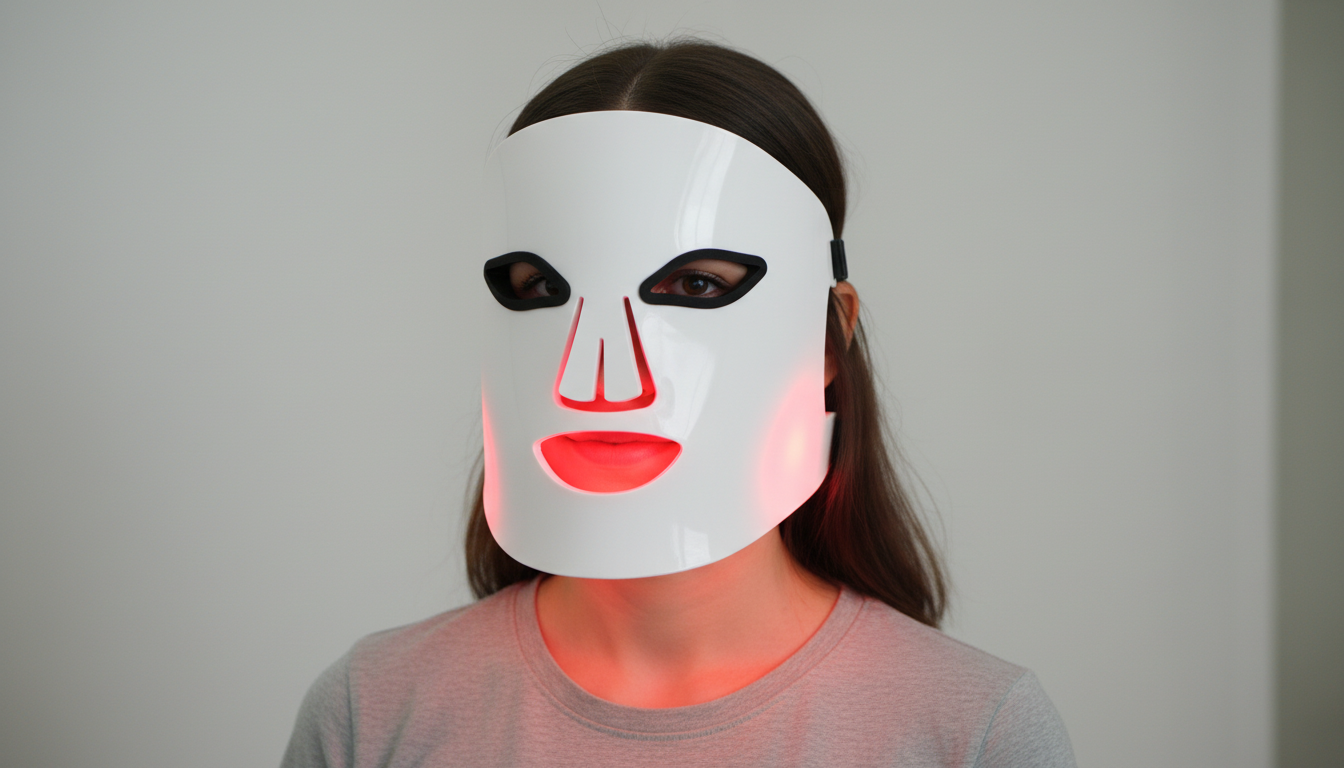 Masque LED Re-Gen™ — visage lumière rouge et bleu